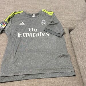 Adidas Kids Gray and Yellow Soccer Jersey